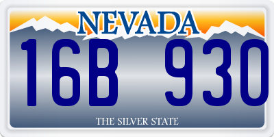 NV license plate 16B930