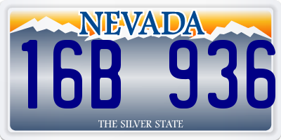 NV license plate 16B936