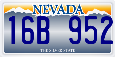 NV license plate 16B952