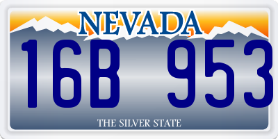 NV license plate 16B953
