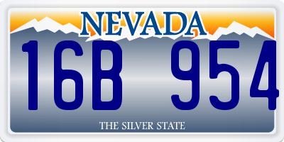 NV license plate 16B954