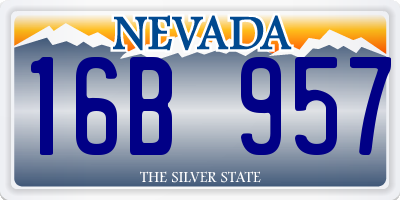 NV license plate 16B957