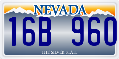 NV license plate 16B960