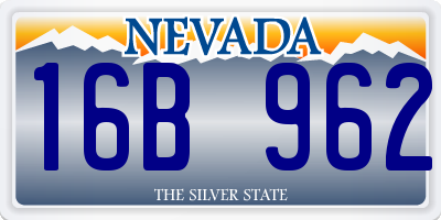 NV license plate 16B962