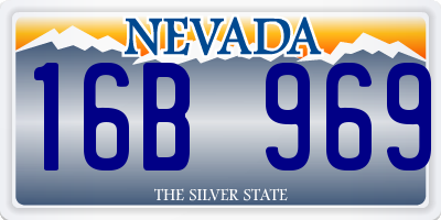 NV license plate 16B969
