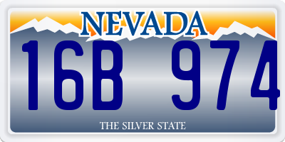 NV license plate 16B974