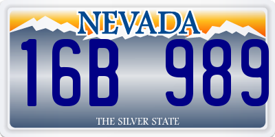 NV license plate 16B989