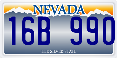 NV license plate 16B990
