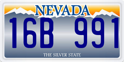 NV license plate 16B991