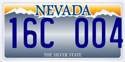 NV license plate 16C004