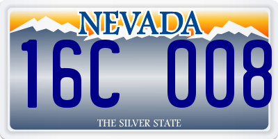 NV license plate 16C008