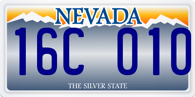 NV license plate 16C010