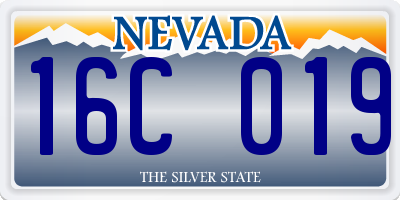 NV license plate 16C019