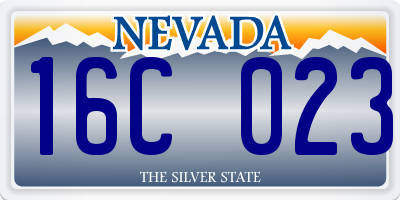 NV license plate 16C023