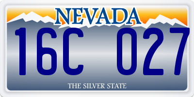 NV license plate 16C027