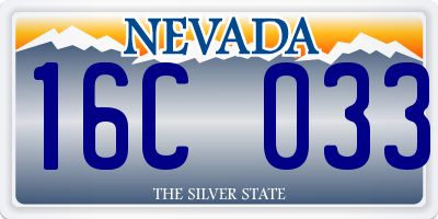 NV license plate 16C033