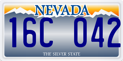 NV license plate 16C042