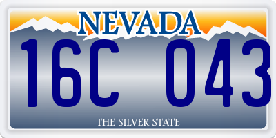 NV license plate 16C043