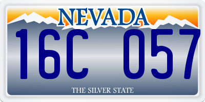 NV license plate 16C057
