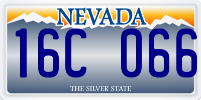 NV license plate 16C066