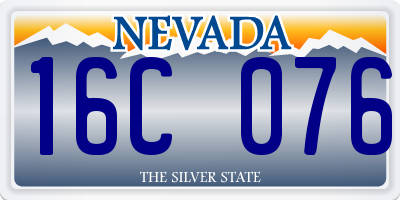 NV license plate 16C076