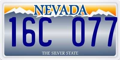 NV license plate 16C077