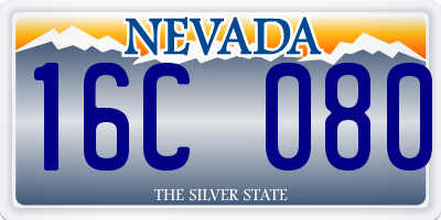 NV license plate 16C080