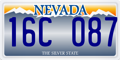 NV license plate 16C087