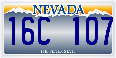NV license plate 16C107