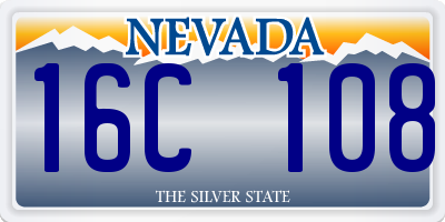 NV license plate 16C108