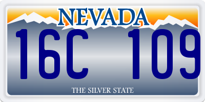 NV license plate 16C109