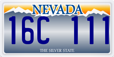 NV license plate 16C111