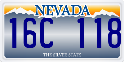 NV license plate 16C118