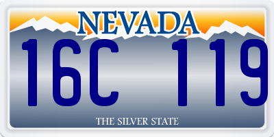 NV license plate 16C119