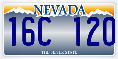 NV license plate 16C120