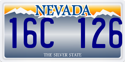 NV license plate 16C126