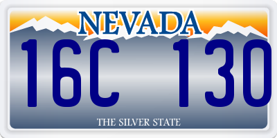 NV license plate 16C130