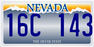 NV license plate 16C143