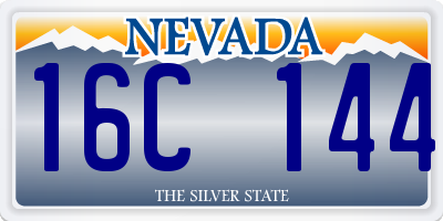 NV license plate 16C144