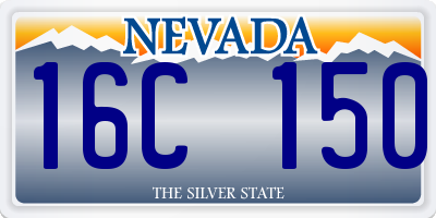 NV license plate 16C150