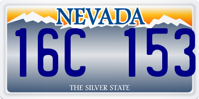 NV license plate 16C153