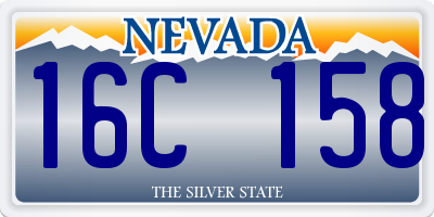 NV license plate 16C158