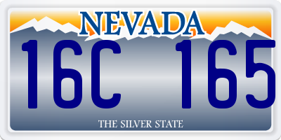NV license plate 16C165