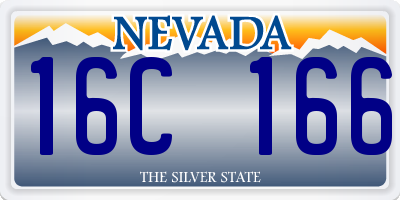 NV license plate 16C166