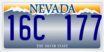 NV license plate 16C177