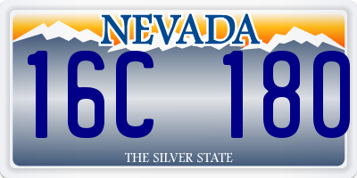 NV license plate 16C180