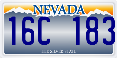 NV license plate 16C183