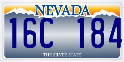 NV license plate 16C184