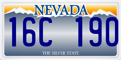 NV license plate 16C190