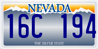 NV license plate 16C194